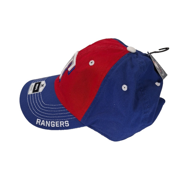 Texas Rangers Logo Athletic Strapback Hat Cap MLB Baseball Blue Red - Picture 2 of 8
